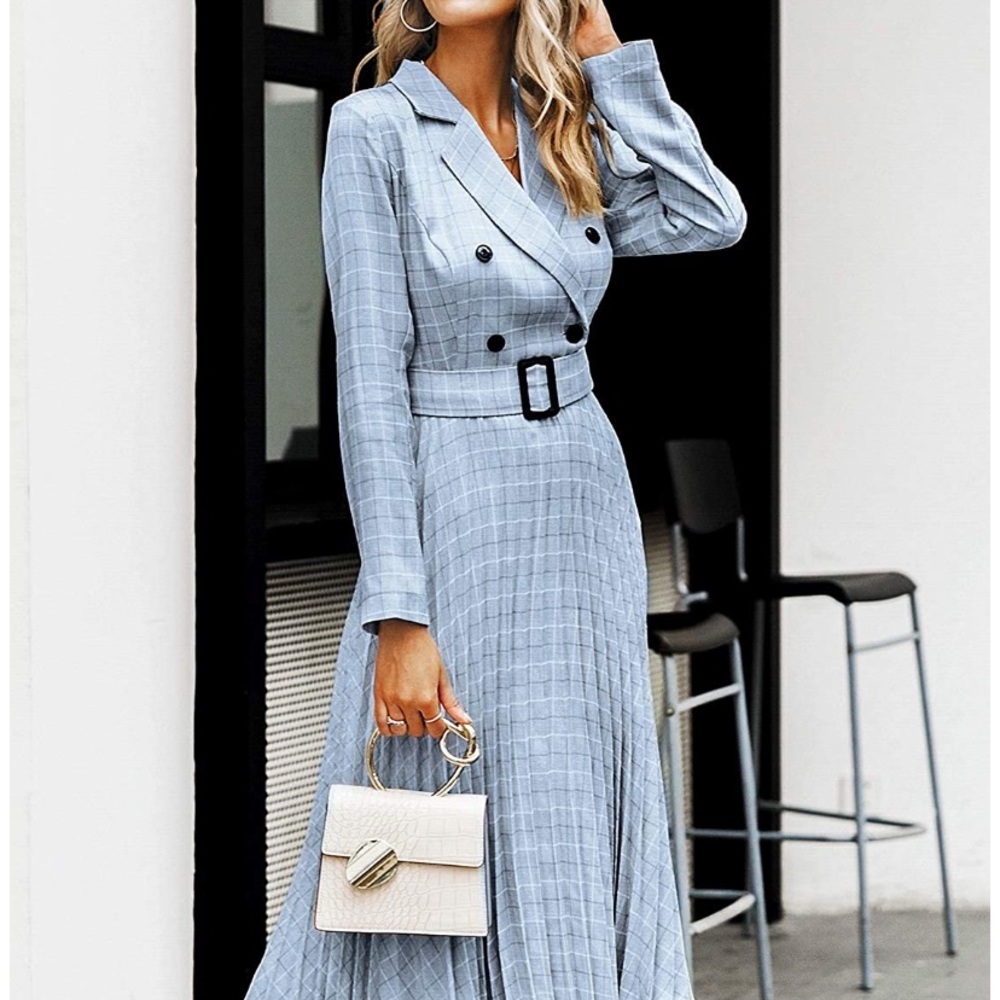 Pleaded plaid dress